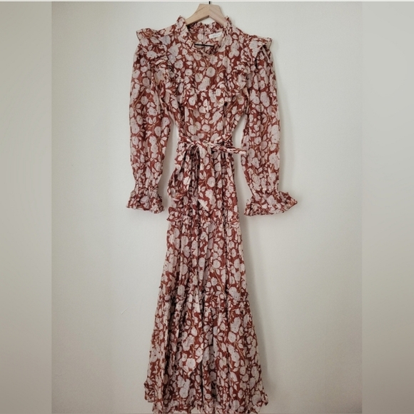 Doen Caramel dress in Red Ambridge Floral, sz s - Picture 4 of 15